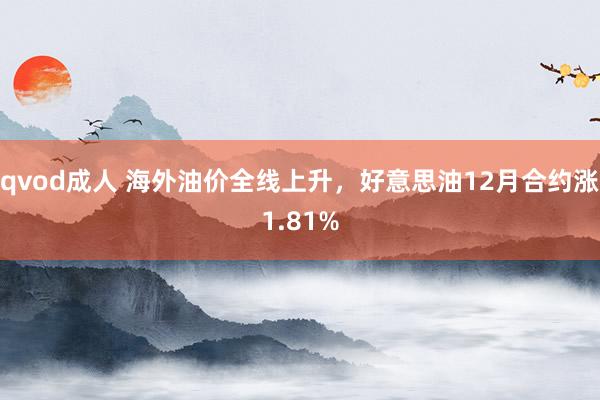 qvod成人 海外油价全线上升，好意思油12月合约涨1.81%