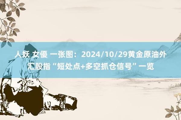 人妖 女優 一张图：2024/10/29黄金原油外汇股指“短处点+多空抓仓信号”一览