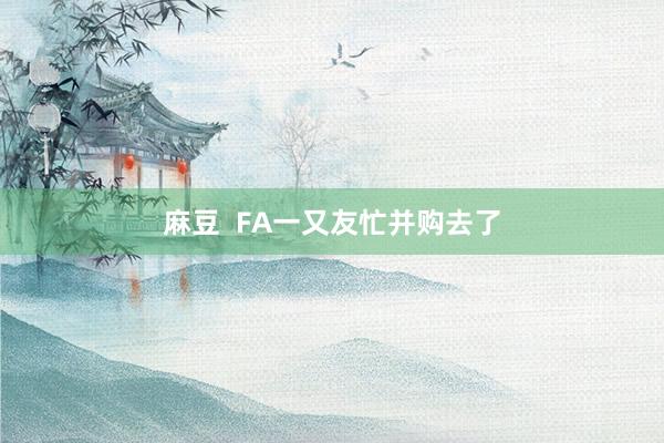 麻豆  FA一又友忙并购去了