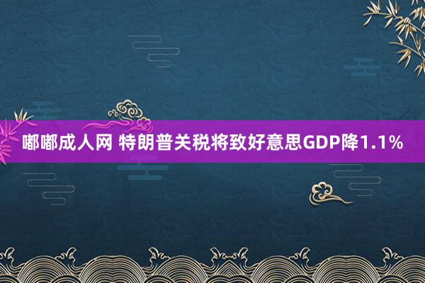 嘟嘟成人网 特朗普关税将致好意思GDP降1.1%
