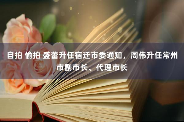 自拍 偷拍 盛蕾升任宿迁市委通知，周伟升任常州市副市长、代理市长