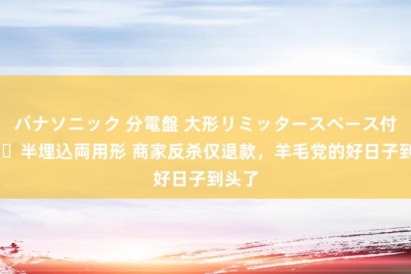 パナソニック 分電盤 大形リミッタースペース付 露出・半埋込両用形 商家反杀仅退款，羊毛党的好日子到头了
