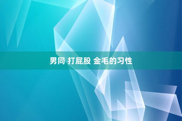 男同 打屁股 金毛的习性