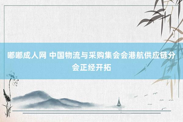 嘟嘟成人网 中国物流与采购集会会港航供应链分会正经开拓