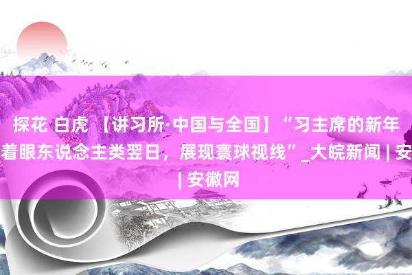探花 白虎 【讲习所·中国与全国】“习主席的新年贺词着眼东说念主类翌日，展现寰球视线”_大皖新闻 | 安徽网