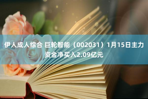 伊人成人综合 巨轮智能（002031）1月15日主力资金净买入2.09亿元