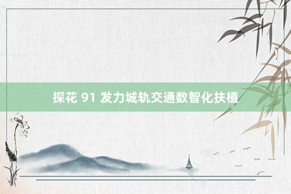 探花 91 发力城轨交通数智化扶植