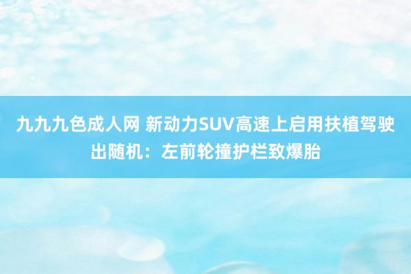 九九九色成人网 新动力SUV高速上启用扶植驾驶出随机：左前轮撞护栏致爆胎