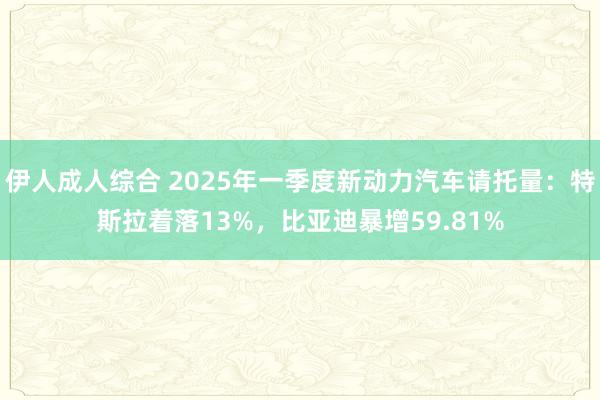 伊人成人综合 2025年一季度新动力汽车请托量：特斯拉着落13%，比亚迪暴增59.81%