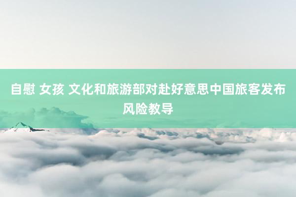 自慰 女孩 文化和旅游部对赴好意思中国旅客发布风险教导