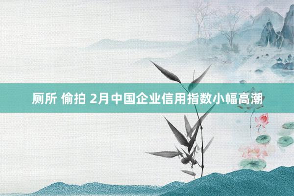 厕所 偷拍 2月中国企业信用指数小幅高潮