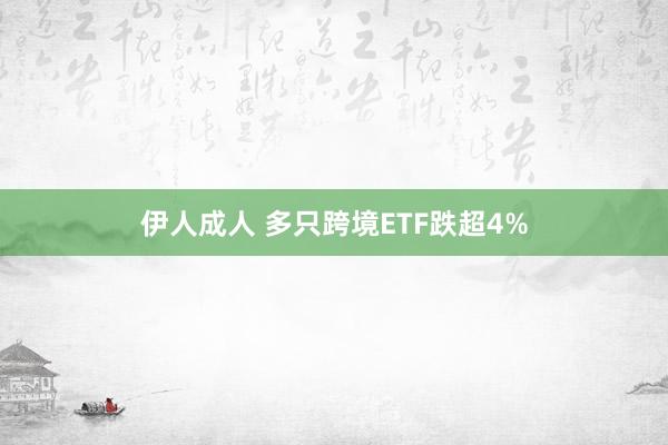 伊人成人 多只跨境ETF跌超4%