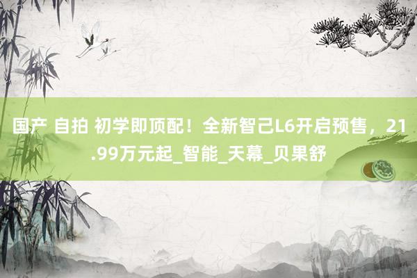 国产 自拍 初学即顶配！全新智己L6开启预售，21.99万元起_智能_天幕_贝果舒