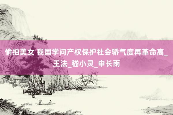 偷拍美女 我国学问产权保护社会骄气度再革命高_王法_嵇小灵_申长雨