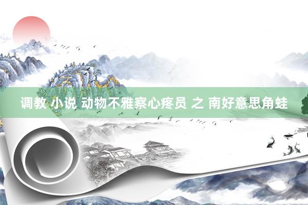 调教 小说 动物不雅察心疼员 之 南好意思角蛙